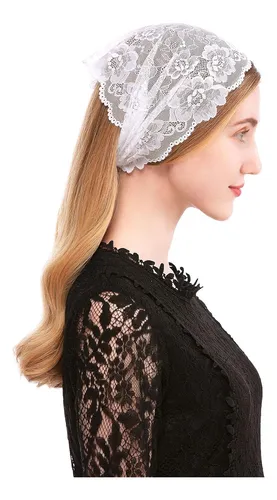 Diadema De Encaje Estilo Pañuelo Floral Cubrir Cabeza ...