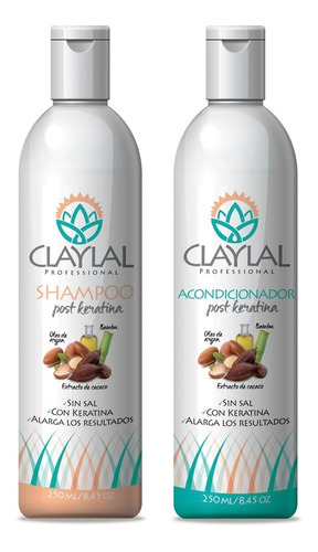  Duo Post Keratina Shampoo Y Acondicionador Claylal