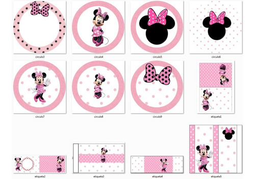 garage Engage basic Kit Imprimible Candy Bar Minnie Mouse En Rosa -editable #256 | MercadoLibre