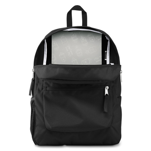 Mochila escolar JanSport Cross Town color negro diseño liso 26L