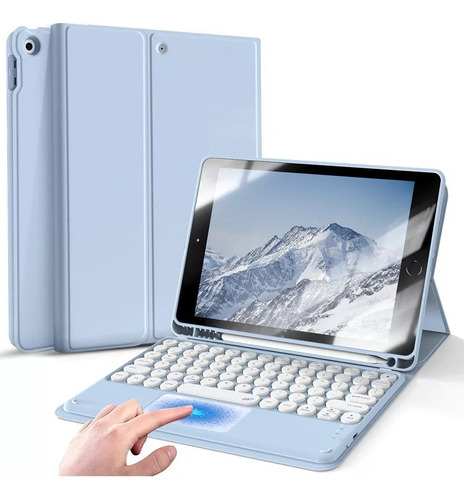 Funda Con Teclado Touchpad Para iPad 10.2 Pulgadas *