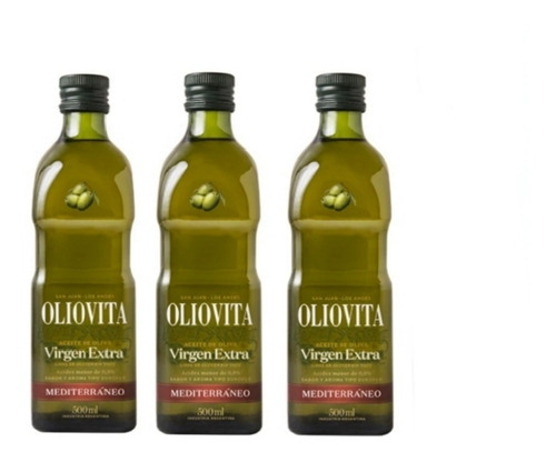 Aceite Extra Virgen Oliovita Mediterráneo 500 Cc X 3 Un