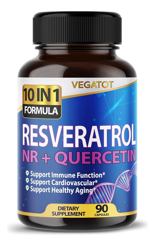 Resveratrol 11500 Mg Con Quercetina 10 En 1 Inmune 90 Cap