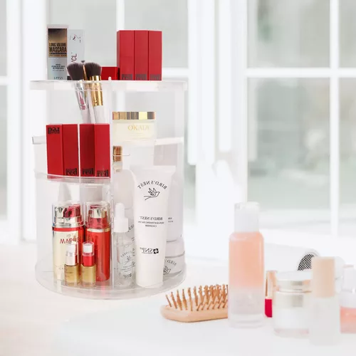 Organizador de maquillaje acrilico  Bathroom makeup storage, Cosmetic  storage, Makeup organization