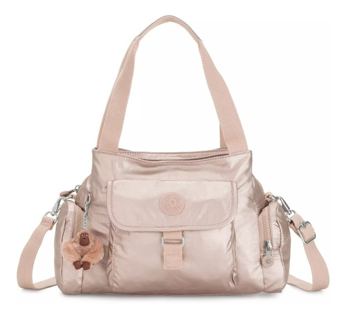 Handbag Bolsa De Mano Kipling Felix Large Quartz Metallic