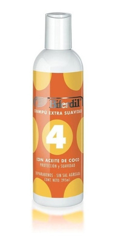 Shampoo Biferdil Extra Suavidad Nº4 Aceite De Coco X 295 Ml