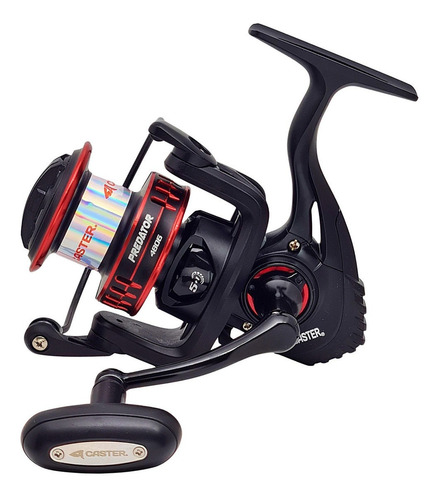 Imagen 2 de 5 de Reel frontal Caster Predator 5806 derecho/izquierdo color negro