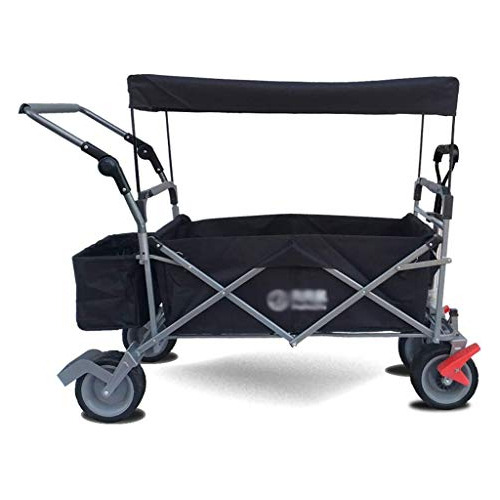 Carrito Plegable Para Jardín, Carro Resistente Con Dosel, Ca