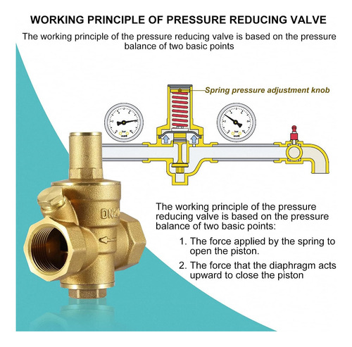 Valvula Reductora Presion De Agua 3/4 Dn20 Com Manometro