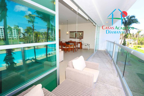 Cad Mayan Lakes View 204. Terraza Con Vista A La Alberca. En Condominio Con Club De Playa