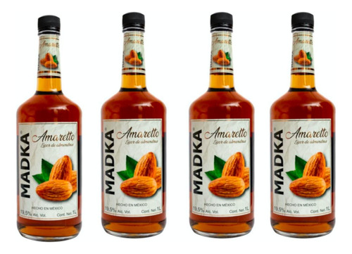 Pack De 4 Crema-licor Madka Amaretto 1 L