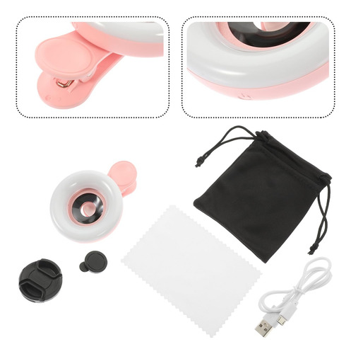 Clips De Luz Para Teléfono Anillo De Clip Luz De Maquillaje Color