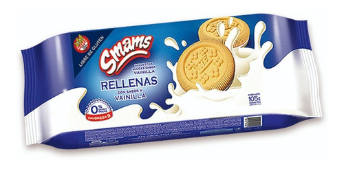 Galletitas De Vainilla Rellenas Smams 105gr X1u | Sin Tacc