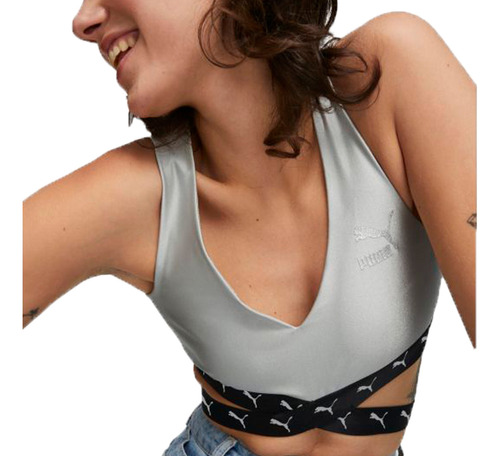 Top Puma Lifestyle Mujer Star Quality Sportstyle Plata Blw