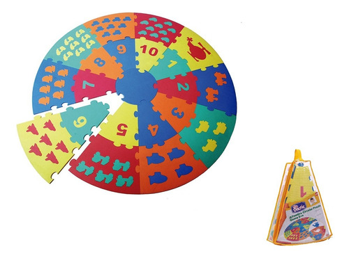 Alfombra Circular Didactica Con Encajes