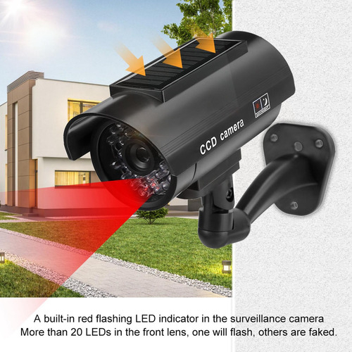 Solar Camara De Seguridad De Simulada Impermeable Con Led