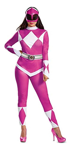 Disfraz De Ranger Rosa Para Mujer, Talla L