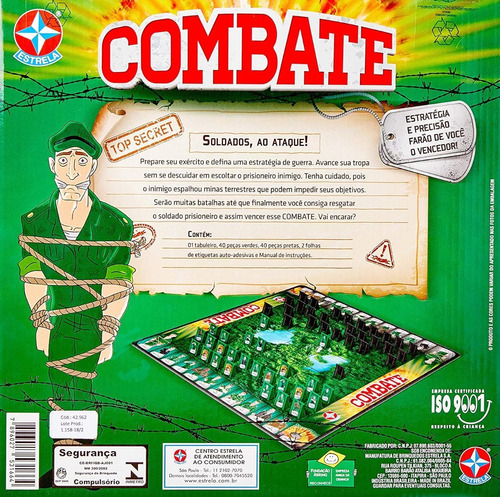 Jogo Tabuleiro Combate - Estrela