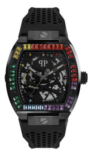 Relógio masculino Philipp Plein The $keleton Pwbaa0621 preto