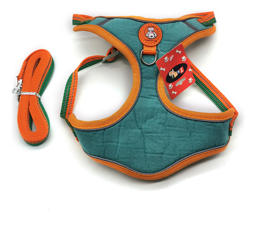Collar Para Mascotas, Arnés De Tela Con Correa L