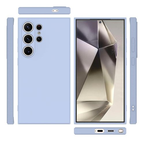 Funda Protectora De Silicona Líquida A Prueba De Golpes Para Samsung Galaxy S23 Ultra S23fe Plus