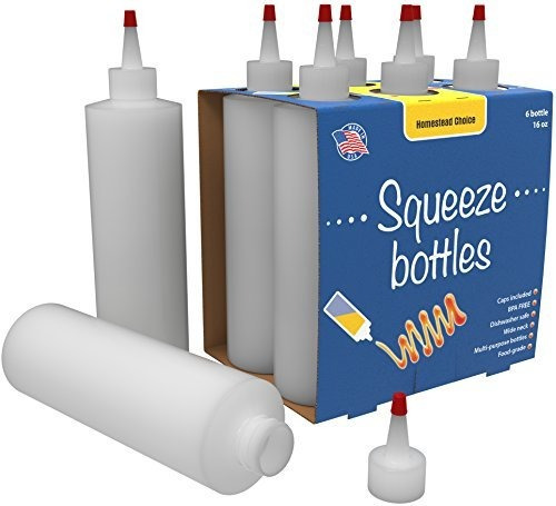 Bonus 7pack Plastic Squeeze Condiment Bottles 16ounce Con Ta