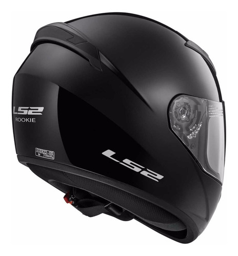 Casco Moto Integral Ls2 352 Rookie Negro Brillo Cuotas
