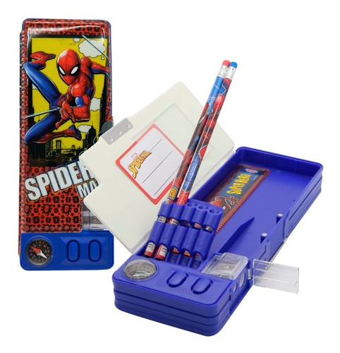 Imagen 1 de 7 de Cartuchera Mecanica Escolar Spiderman Ha206 Cresko