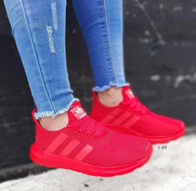 tenis rojos para mujer adidas