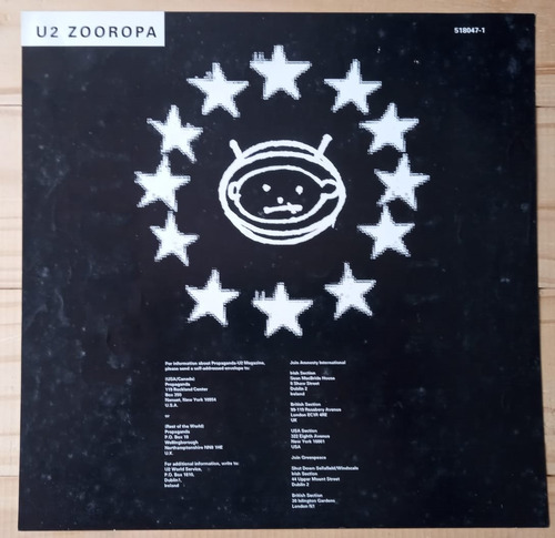 U2 Zooropa 1993 Vinilo 9 Puntos Brasil Completo Estándar (Usado)