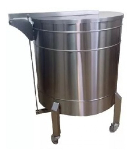 Lixeira Em Aço Inox 430 100 Litros - Com Pedal