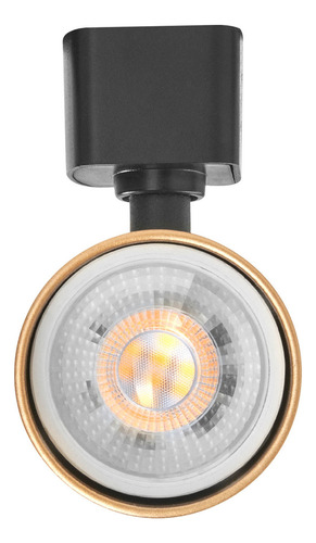 Lámpara Spot Dirigible Para Uso En Riel Color dorado Kanon Small Illux Tl-5150.r
