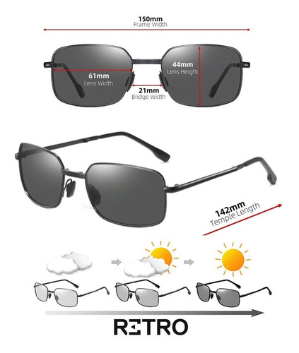 Imagen 8 de 10 de Gafas Retro® Breaking Bad® Folding® Fotocromaticos® Original