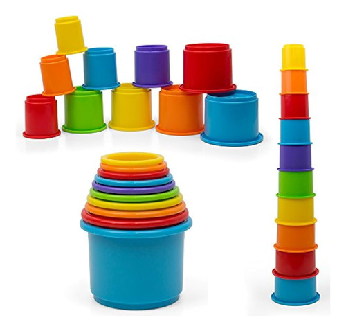 Juego De Construcción Para Bebés De Vasos Apilables Y Anidab