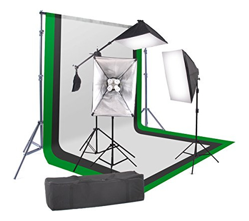  w Softbox Kit Iluminacion Foto  X Boom Brazo  'x' Negro