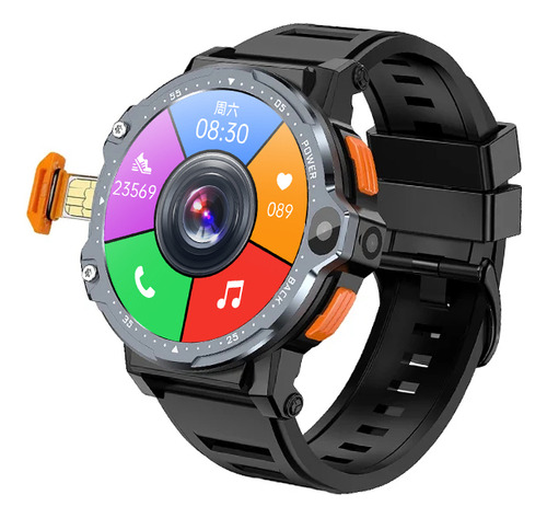 Gps Reloj Inteligente Hombres 4g Sim 800mah Dual Camera Nfc