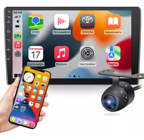 Multimídia 9 Pol Traseira 1 Din Ht-9823ca Android Câmera
