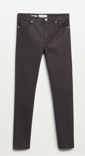 Pantalon Tipo Cuerina Color Chocolate 