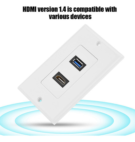 Nuevo Panel De Pared Multimedia Integrado Hdmi Usb3.0 Dos
