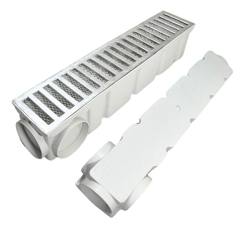 Ralo Alumínio 10cm X 50cm Modular Branco Saídas 75mm