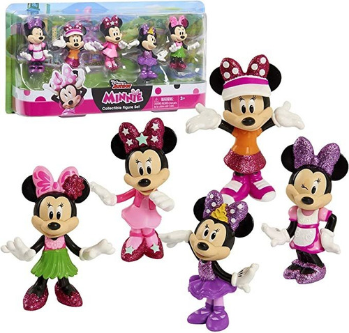 Juego De Figuras Coleccionables De Minnie Mouse.