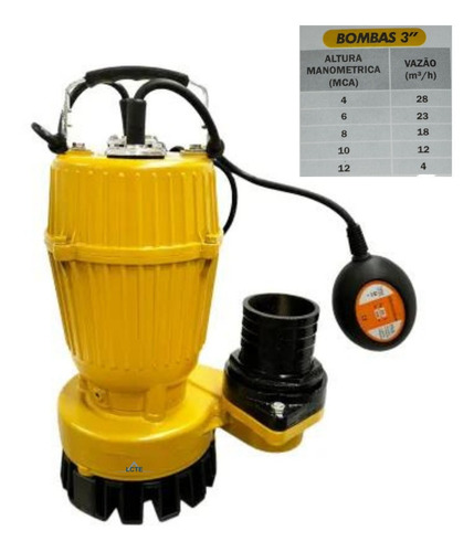Bomba D'água Submersa 3 Polegadas Com Boia Bfbb 3 Buffalo