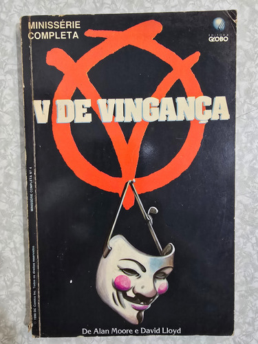 V De Vingança De Alan Moore Encadernado Ed. Globo Hq (Usado)