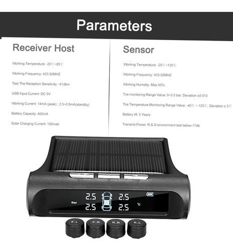 Imagen 8 de 9 de Sistema De Monitoreo De Presión De Neumáticos Tpms Inalámbri