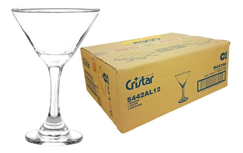 Copa Martini Cristar Caja X 12 Unidades 5442 Bar/ Coctelería Color Transparente