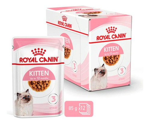 Alimento húmedo Royal Canin Kitten para gatitos 12 sobres de 85g cada uno