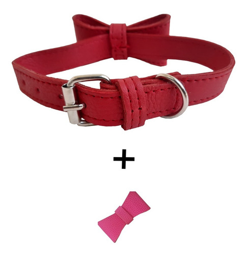 Imagen 2 de 8 de Collar Para Perro Lola Pets Talle S Y 1 Moño De Regalo