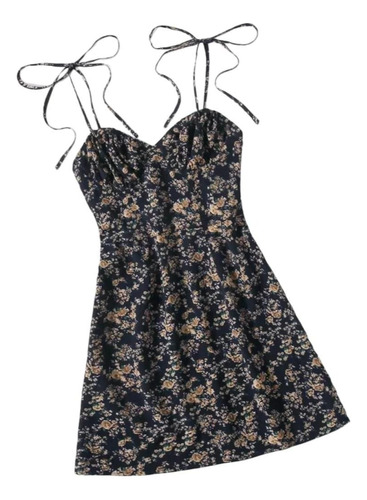 Oferta! Vestido Floral Margarita Busto Fruncido Con Tirantes