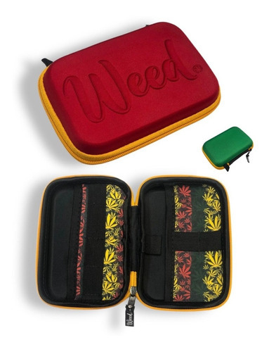 Case Bag Estojo C/ Ziper P/ Kit Headshop Organizador Reggae