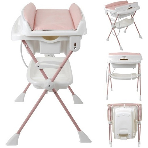 Bañito Bebe Splash Beige C Reposera Soporte Plegable Mvdkids